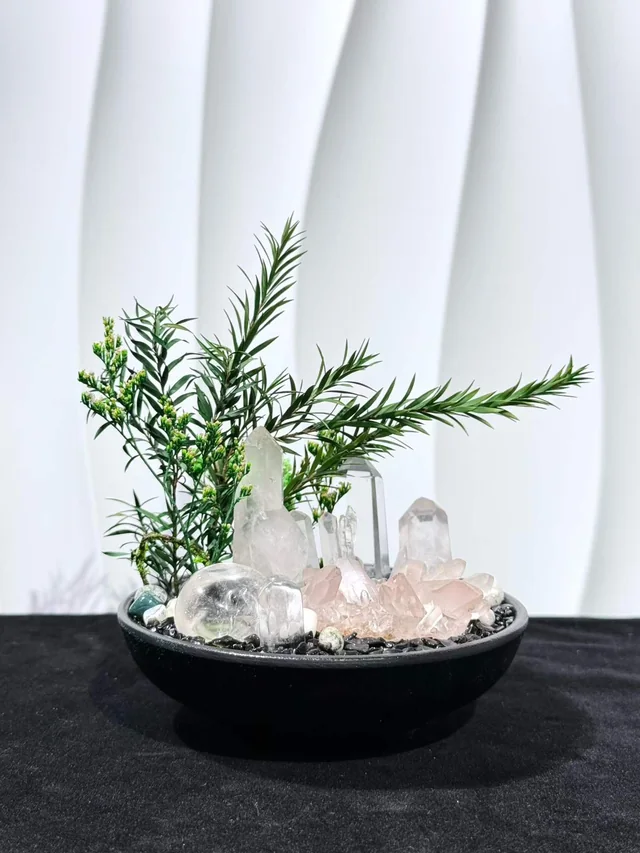 Quiet Rose Crystal Bowl