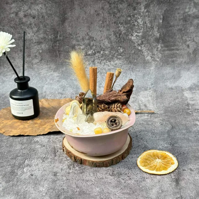 Woodland Amber Crystal Bowl