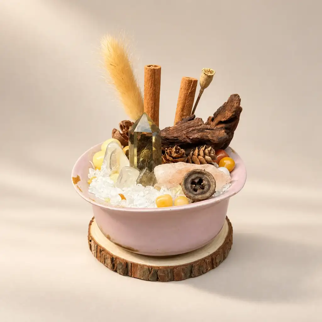 Woodland Amber Crystal Bowl