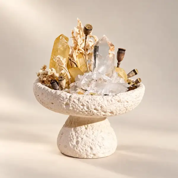 Wilderness Light Crystal Garden on a warm ivory background