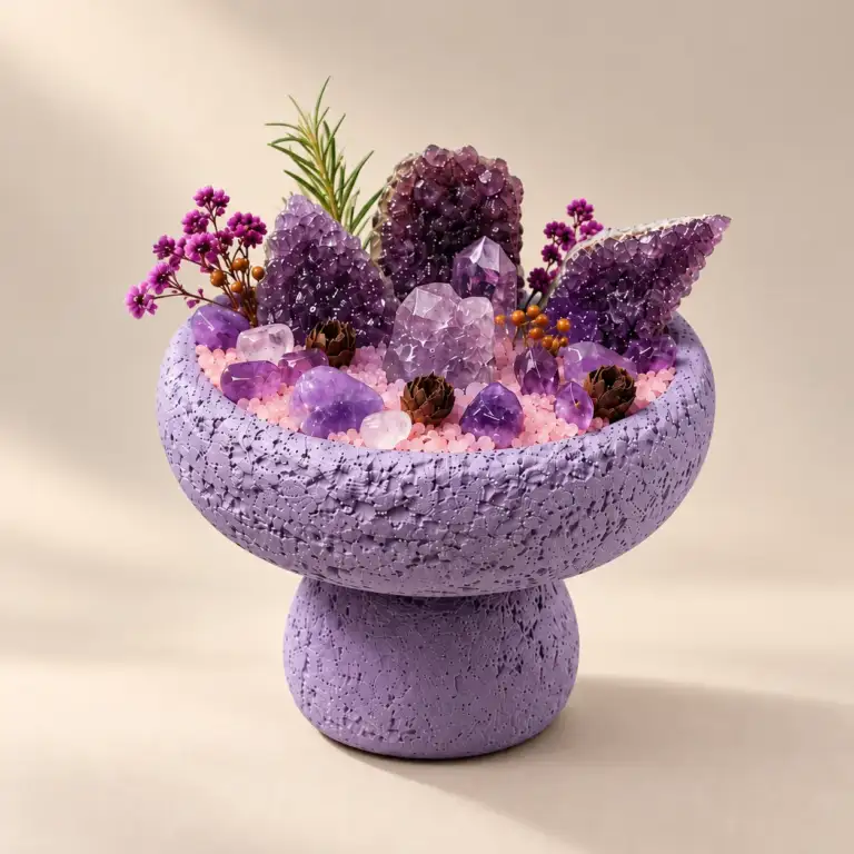 Violet Aura Crystal Pedestal