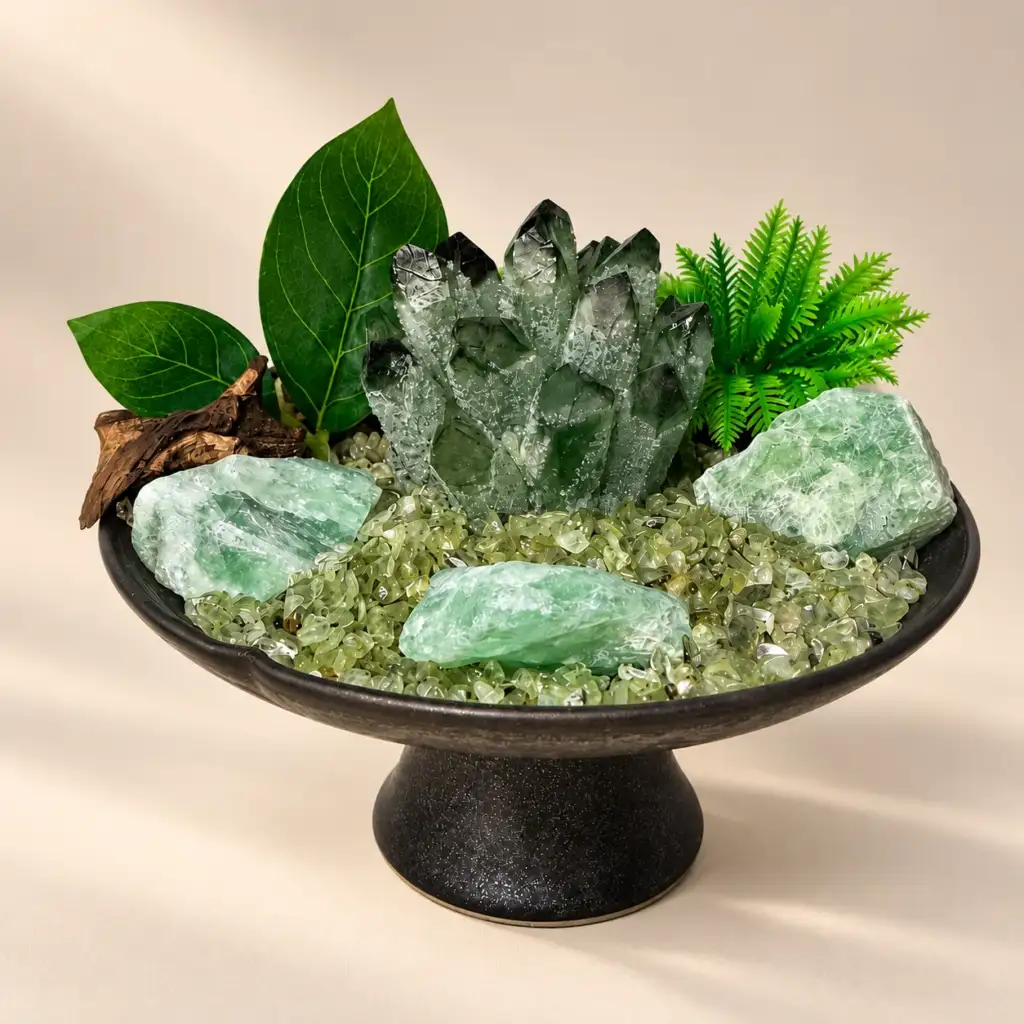 Deep Green Crystal Dish